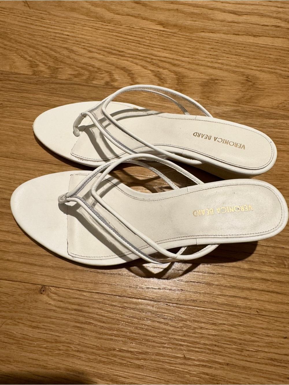 White PVC Wedge Sandals for Women